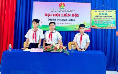Liên đội Trường Tiểu học Kim Đồng tổ chức "Đại hội Liên đội năm học 2023-2024"