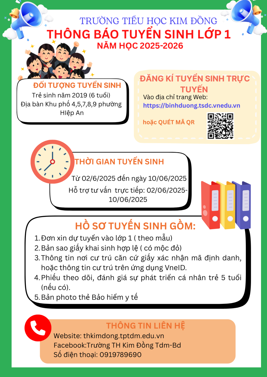 KIMDONG THONG BAO TUYEN SINH